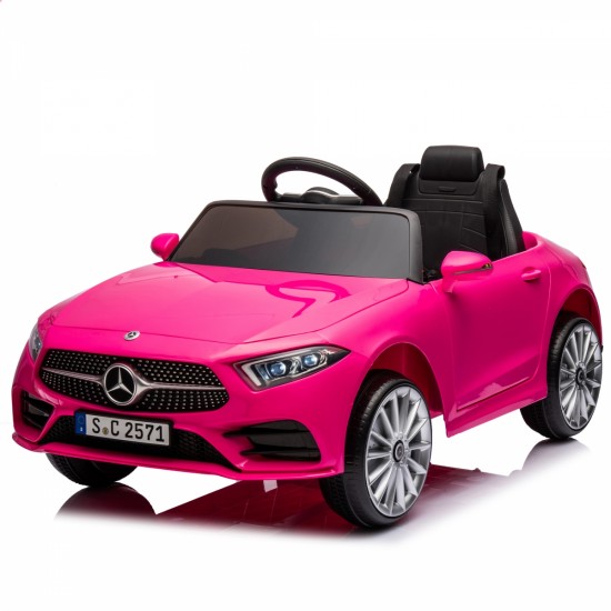 12V Kids Ride On Car w/ Parents Remote Control,Licensed Mercedes-Benz CLS 350 for Kids,Four Wheel Suspension,Power Display,Music,Volume Control,LED Lights,MP3,USB/SD for Kids 37-95 months.