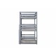 Triple Rubber Wood Bunk Bed with Two Built-in Ladders, Guardrails, Twin over Twin over Twin, Detachable Triple Twin Bunk Bed,Grey