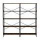 5 Tier Large Book Shelf, Bookcase Home Office Open Bookshelf,Shelves for Living Room, Office Shelf,Vintage Industrial Style Bookshelf with Metal Frame,Rustic Brown