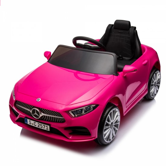 12V Kids Ride On Car w/ Parents Remote Control,Licensed Mercedes-Benz CLS 350 for Kids,Four Wheel Suspension,Power Display,Music,Volume Control,LED Lights,MP3,USB/SD for Kids 37-95 months.