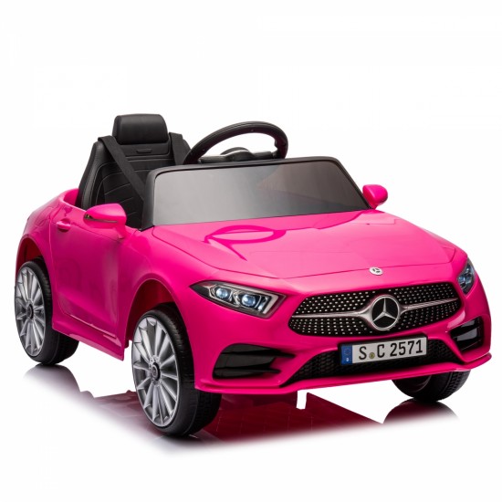 12V Kids Ride On Car w/ Parents Remote Control,Licensed Mercedes-Benz CLS 350 for Kids,Four Wheel Suspension,Power Display,Music,Volume Control,LED Lights,MP3,USB/SD for Kids 37-95 months.