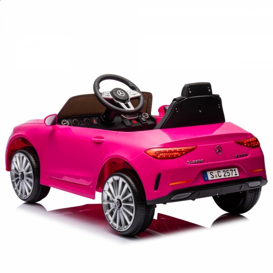 12V Kids Ride On Car w/ Parents Remote Control,Licensed Mercedes-Benz CLS 350 for Kids,Four Wheel Suspension,Power Display,Music,Volume Control,LED Lights,MP3,USB/SD for Kids 37-95 months.