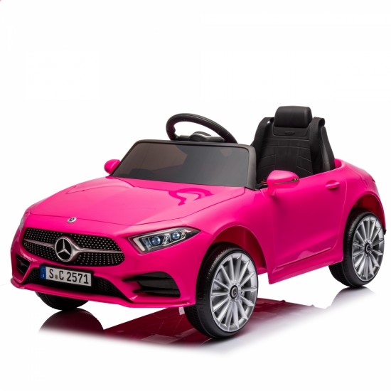 12V Kids Ride On Car w/ Parents Remote Control,Licensed Mercedes-Benz CLS 350 for Kids,Four Wheel Suspension,Power Display,Music,Volume Control,LED Lights,MP3,USB/SD for Kids 37-95 months.