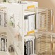 4-Tier Rolling Storage bookcase with Wheels, Large Capacity Storage bins, Mobile  Multifunction Utility Rolling Storage Organizer,Mobile Shelvi, living room, office