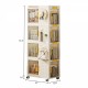 4-Tier Rolling Storage bookcase with Wheels, Large Capacity Storage bins, Mobile  Multifunction Utility Rolling Storage Organizer,Mobile Shelvi, living room, office