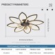 35.4In Ceiling Fan with Lights, Remote Control 3 Color Temperatures,6 Gear wind Speed Fan Light