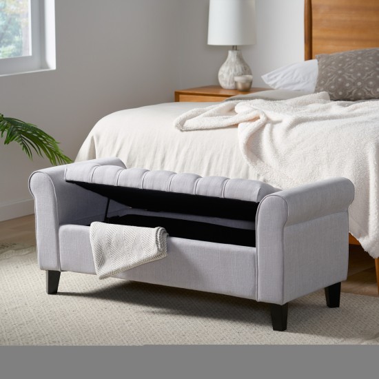 HAYES ARMED STORAGE BENCH