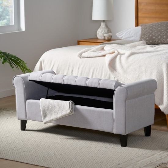 HAYES ARMED STORAGE BENCH