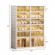 Shoe Storage Cabinet 6 Tiers for 24 Pairs, Portable Shoe Rack Organizer for Entryway Foldable Shoe Boexe, Large Storage Bins for Closet,Living  Room