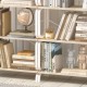 5 Tier Large Book Shelf, Bookcase Home Office Open Bookshelf,Shelves for Living Room, Office Shelf,Vintage Industrial Style Bookshelf with White Metal Frame, White