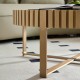 Modern Handcraft Drum Coffee Table 31.5 inch Round Coffee Table for Living Room,Small Coffee Table with Sturdy Pedestal,Natural Ash