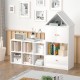 Versatile Children's Bookshelf with House-Shaped Design, Multi-Functional Storage for Books and Toys, Adjustable Placement, Durable Kids Organizer for Playroom or Bedroom Easy Assembly & Safe for Kid