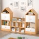 Versatile Children's Bookshelf with House-Shaped Design, Multi-Functional Storage for Books and Toys, Adjustable Placement, Durable Kids Organizer for Playroom or Bedroom Easy Assembly & Safe for Kid