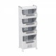 4-Tier Rolling Storage Cart with Wheels, Large Capacity Kitchen Cart, Mobile Utility Cart with  with Push Handle and  Baskets, Bathroom, Laundry Room