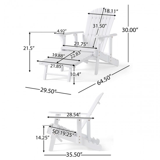 MALIBU RECLINING ADIRONDACK CHAIR