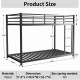 Metal Twin over Twin Bunk Bed/ Heavy-duty Sturdy Metal/ Noise Reduced/ Safety Guardrail/No Box Spring Needed,Black