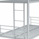 Bunk Bed Twin Over Twin Size with Ladder and high Guardrail, Able to Split, Metal Bunk Bed, Storage Space, Noise Free,Grey Silver