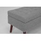 Storage Bench with Storage Bench for Bedroom End of Bed Bench Foot of Bed Bench Entryway Bench Storage Ottoman Bench 43.7 Inch  W x 18.1 Inch  D Grey Linen Bench