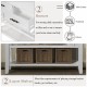 Console Sofa Table with 2 Storage Drawers and 2 Tiers Shelves, Mid-Century Style 42'' Solid Wood Buffet Sideboard for Living Room Furniture Kitchen Dining Room Entryway Hallway, Antique White