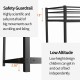 Metal Twin over Twin Bunk Bed/ Heavy-duty Sturdy Metal/ Noise Reduced/ Safety Guardrail/No Box Spring Needed,Black