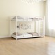 Metal Twin over Twin Bunk Bed/ Heavy-duty Sturdy Metal/ Noise Reduced/ Safety Guardrail/No Box Spring Needed,White