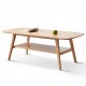 Center table Low Table 100% solid wood Top plate Desk Coffee table Width 100 x Depth 50 x Height 44 cm Study desk Work from home Easy to assemble Natural wood with storage shelf Natural writing desk