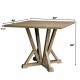 Modern Farmhouse Square Counter Table 45inch Solid Wood Rubberwood Antique Finishing Rustic Look Distressed Look Wire Brushed for 4 seaters 36inch height