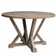 Modern Farmhouse Round Dining Table 45.7inch Solid Wood Rubberwood Antique Finishing Rustic Look Distressed Look Wire Brushed for 4 seaters