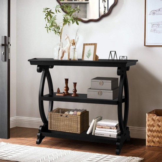 Newport Console Table For Living Room,Kitchen,Entyway(Black)