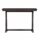 TREXM 48-Inch Rustic Vintage Console Table --- Farmhouse Style Entryway Table with Open Shelf and Sturdy Construction for Entryway and Living Room (Espresso)