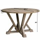 Modern Farmhouse Round Dining Table 45.7inch Solid Wood Rubberwood Antique Finishing Rustic Look Distressed Look Wire Brushed for 4 seaters