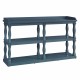 Console Table with 3-Tier Open Storage Spaces And Roman Column Effect Support Legs,Narrow Sofa Entry Table for Living Room, Entryway and Hallway(Navy Blue)