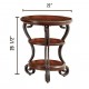 Traditional Style Brown Cherry 1pc SIDE TABLE Open Bottom Shelf Ornate Design Living Room Furniture