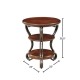 Traditional Style Brown Cherry 1pc SIDE TABLE Open Bottom Shelf Ornate Design Living Room Furniture