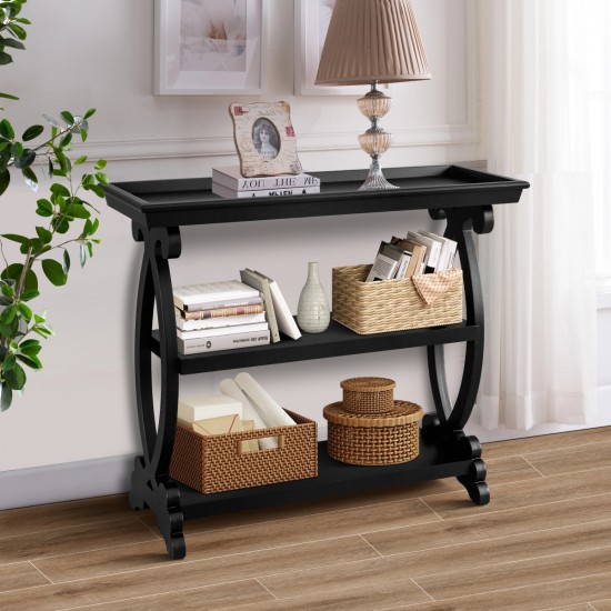 Newport Console Table For Living Room,Kitchen,Entyway(Black)