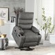 21 Inch seat width,large size Electric Power Lift Recliner Chair Sofa for Elderly, 8 point vibration Massage and lumber heat, Remote Control, Side Pockets and Cup Holders, cozy fabric, overstuffed arm pu