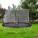 14FT Trampoline (Double-side color pad) ,  Trampoline for Kids and Adults with Enclosure Net and Ladder,Curved fence pole