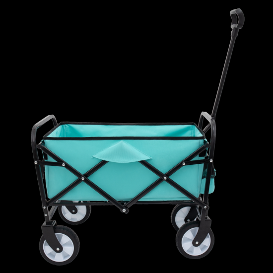 Collapsible Foldable Wagon Cart with strapping system Beach Wagon Utility Cart Utility Wagon Grocery Cart for for Camping Shopping Sports Gardeing Fishing Supports 225lbs All-Terrain Wheels blue