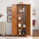 72.4 Inch  Tall Storage Cabinet Tall Storage Cabinet with 8 Doors and 4 Shelves ,Bookshelf Living Room, Kitchen, Dining Room, Office  Freestanding Storage Cabinet,Oak