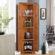 4-Tier 72 Inch  Corner Kitchen Pantry Storage Cabinet with 8 Doors Tall Storage Cabinet, Corner Cabinet and Adjustable Shelves, Home farmhouse bookshelf Cabinet for Bathroom, Living room, Kitchen OAK