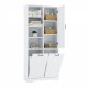 Bathroom Storage Cabinet with Doors and Drawers, Tilt-Out Laundry Hamper, Multiple Storage Space, Freestanding Style, Open Shelve, Adjustable Shelf, White (Old Sku:WF530560AAK)