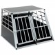 Double Doors Pet Car Transport Cage Aluminium Puppy Travel Crate Box Trapezoidal Kennel Dog Cat Carrier Cage