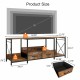 TV Stand with LED Lights Power Outlets  -  TV Stand with Fabric Drawers for 65 70 75 Inches TV - Entertainment Center and Industrial TV Console Table with Open Storage Shelves for Living Room, Bedroom