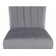 2pc Casual Upholstered Velvet Upholstery Chair Channel Tufted Back Wooden Dining Room Furniture Gray Black