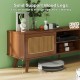 Mid Century Modern Rattan TV Stand for 55/60/65 inch TV , Entertainment Cabinet, Media Console for Living Room Bedroom Media Room, Solid Wood Feet & Rattan Cabinet Doors  (Walnut, 59 Inch )