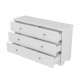 6 Drawers Elegant Design Wooden Dresser, Retro Style Storage Cabinet with Metal Handles for Bedroom, White