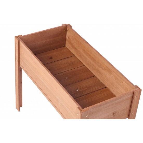 Raised Garden Bed with Legs, Elevated Wooden Planter Box for Outdoor Plants Flowers Fruits Vegetable Herb Growing