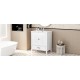 30 Inch  Bathroom Vanity with Sink Vintage Style, Multi-functional Storage Space, Door Shelf, Soft-closing Door, White