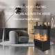 Electric Fireplace Heater for Indoor Use, 1500W Space Heater Fireplace with 3D LED Flame, Double Safety Protection, Portable Fireplace Heater for Home Office Christmas Decoration