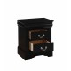 Louis Black Finish Philippe III Nightstand